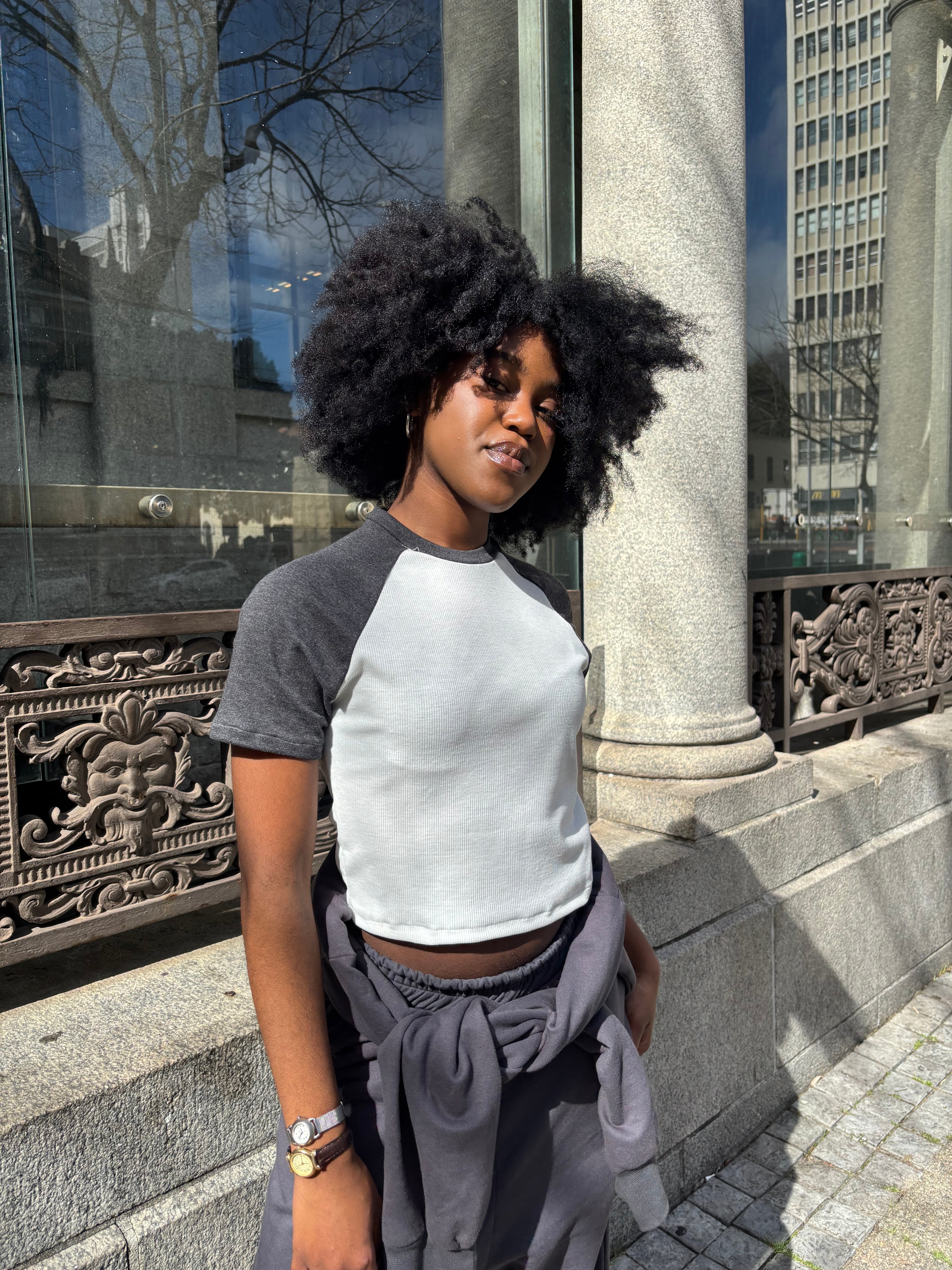 Charcoal 90s Baby Tee