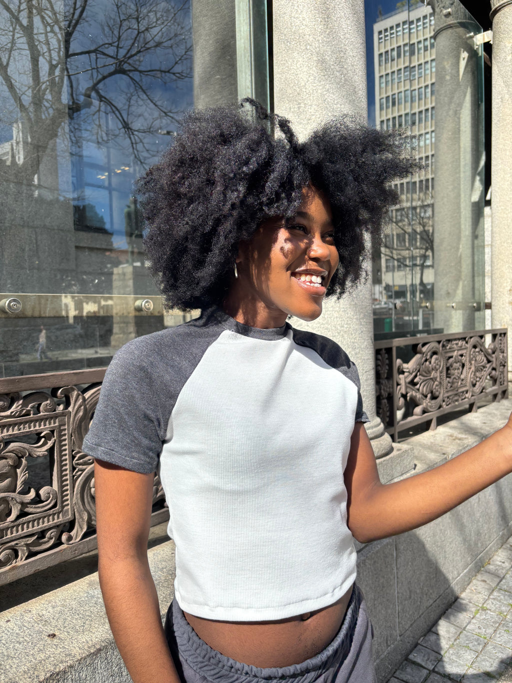 Charcoal 90s Baby Tee